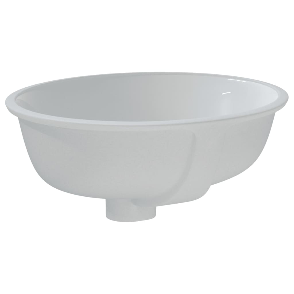 Bathroom Sink White 37x31x17.5 cm Oval Ceramic