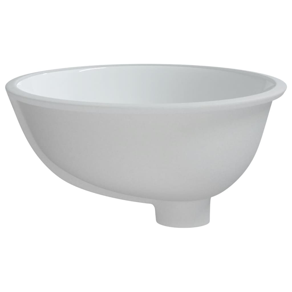 Bathroom Sink White 37x31x17.5 cm Oval Ceramic