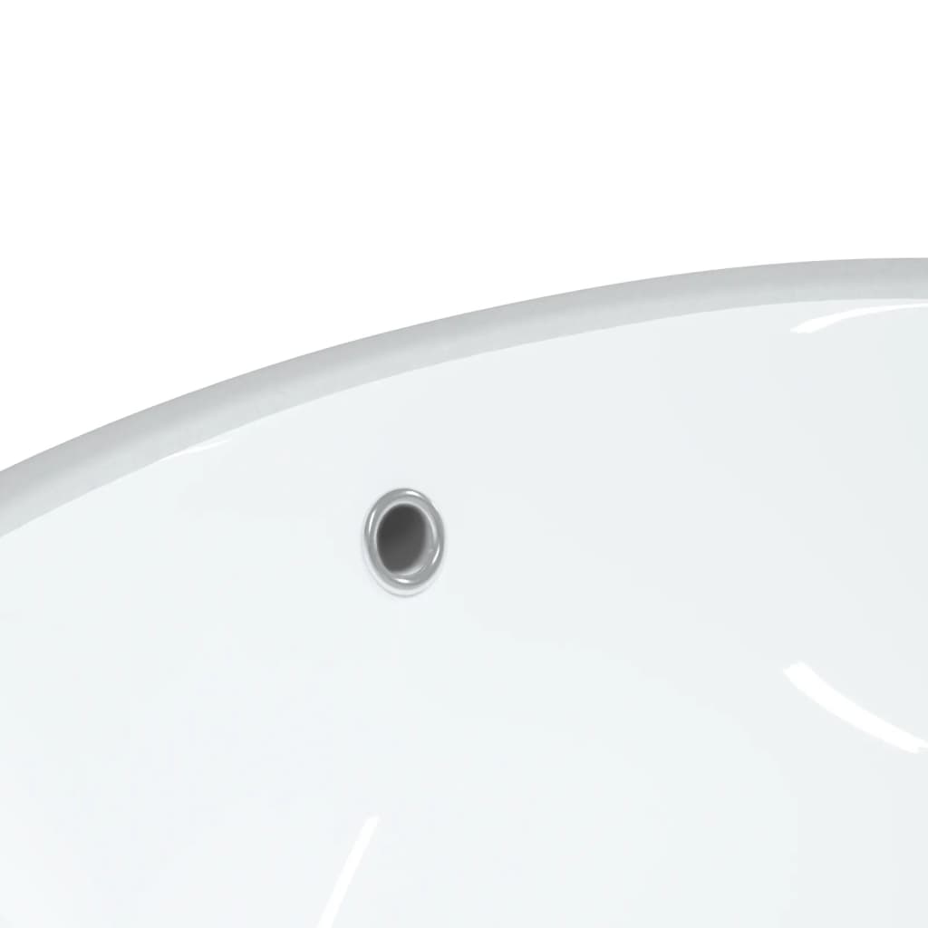 Bathroom Sink White 37x31x17.5 cm Oval Ceramic