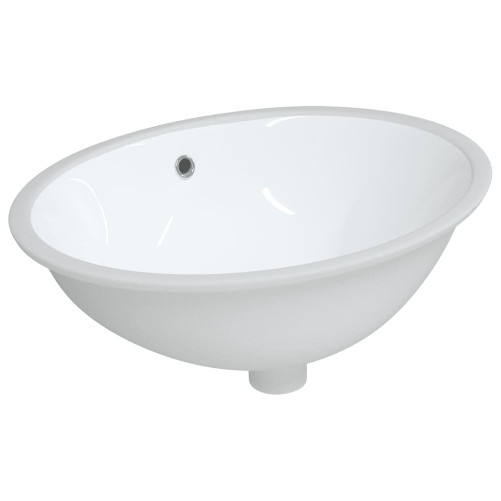 Bathroom Sink White 56x41x20 cm Oval Ceramic