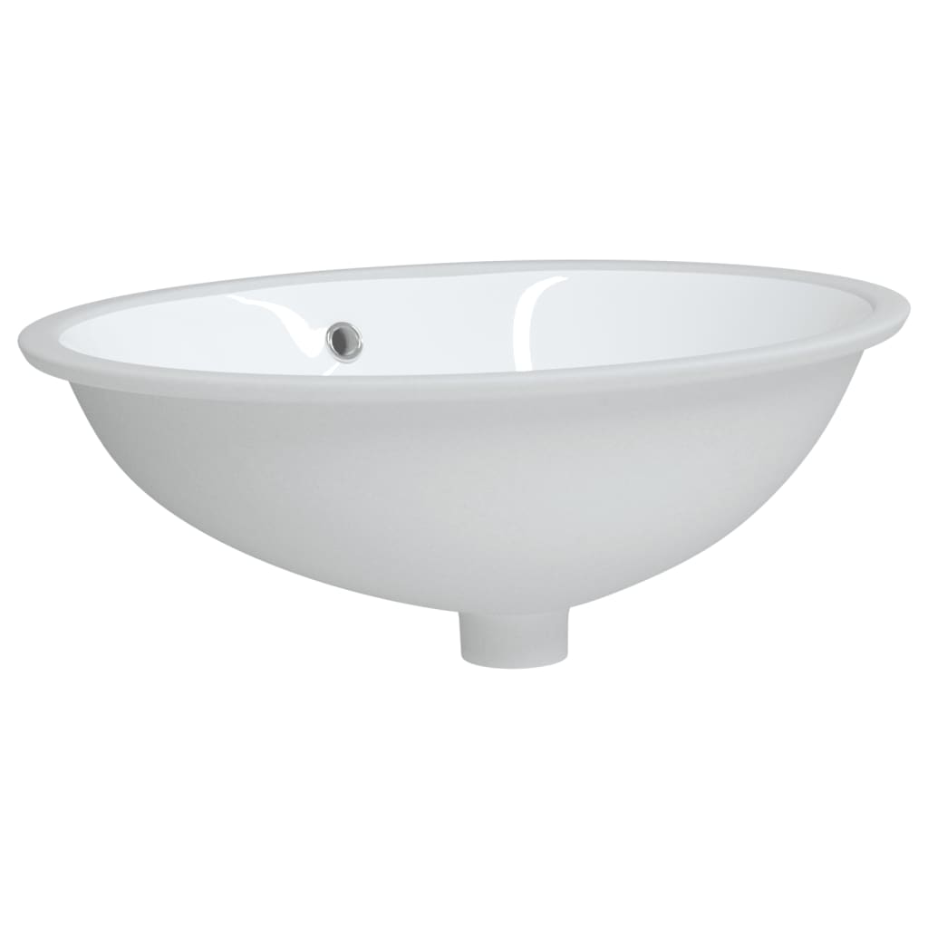 Bathroom Sink White 56x41x20 cm Oval Ceramic