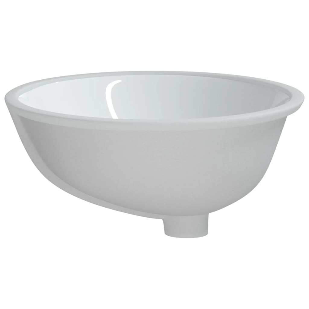 Bathroom Sink White 56x41x20 cm Oval Ceramic