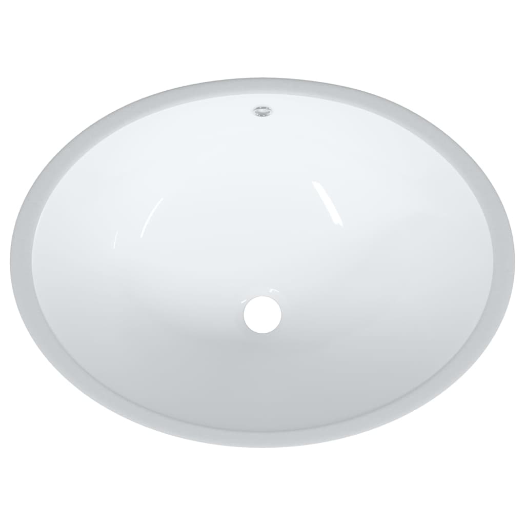 Bathroom Sink White 56x41x20 cm Oval Ceramic