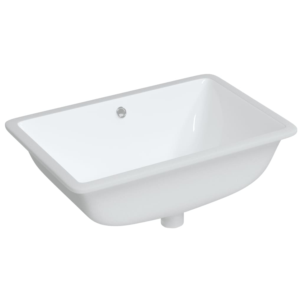 Bathroom Sink White 60x40x21 cm Rectangular Ceramic