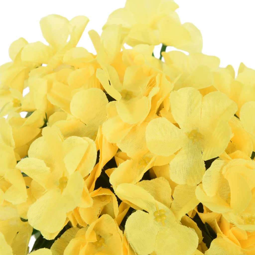 Christmas Flower Garlands 3 pcs Yellow 85 cm