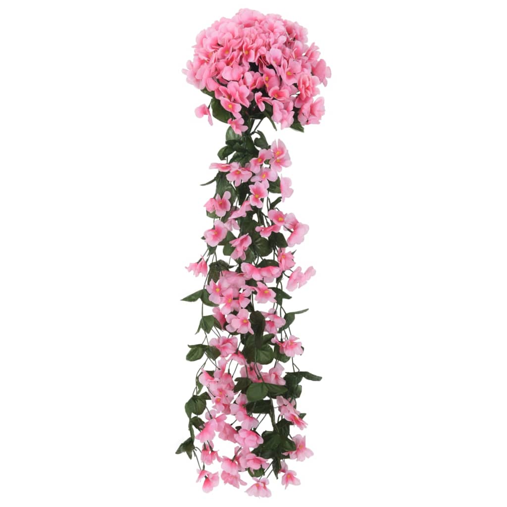 Christmas Flower Garlands 3 pcs Pink 85 cm