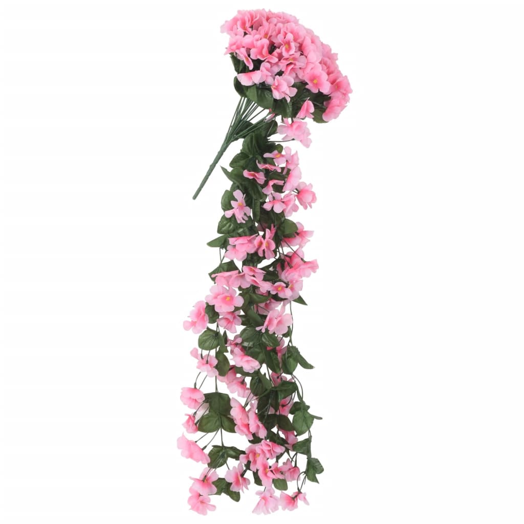 Christmas Flower Garlands 3 pcs Pink 85 cm