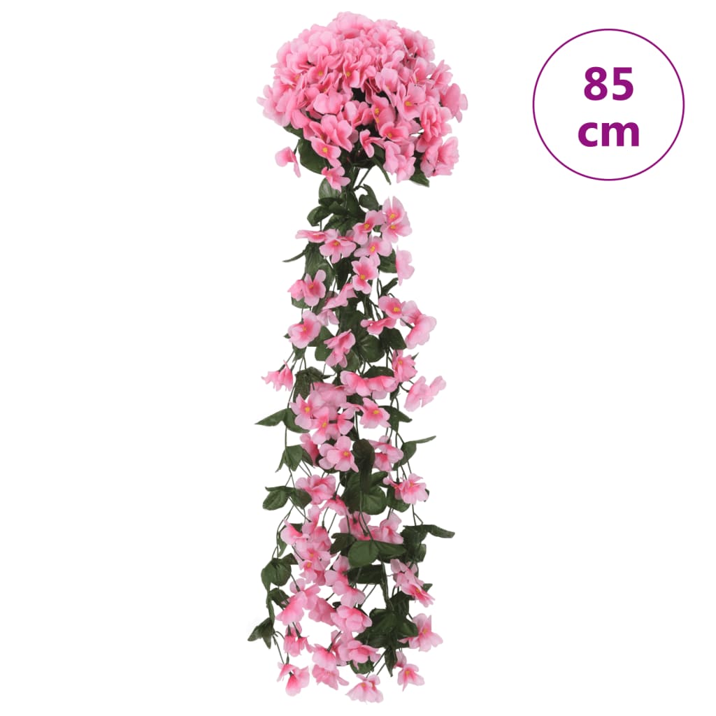 Christmas Flower Garlands 3 pcs Pink 85 cm