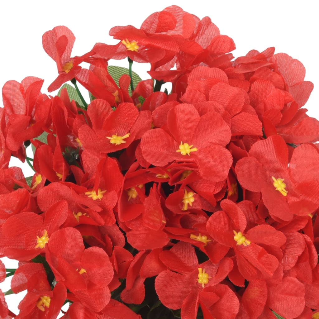 Christmas Flower Garlands 3 pcs Red 85 cm