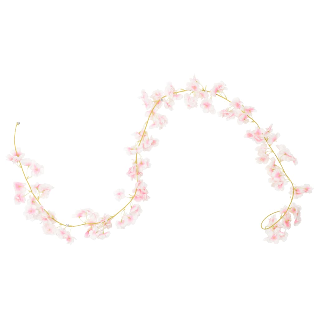 Christmas Flower Garlands 6 pcs Light Pink 180 cm