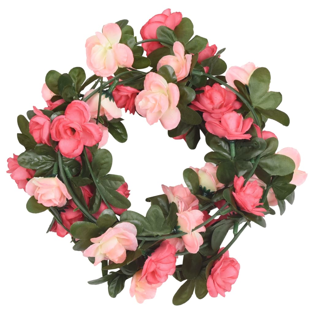 Christmas Flower Garlands 6 pcs Rose 240 cm