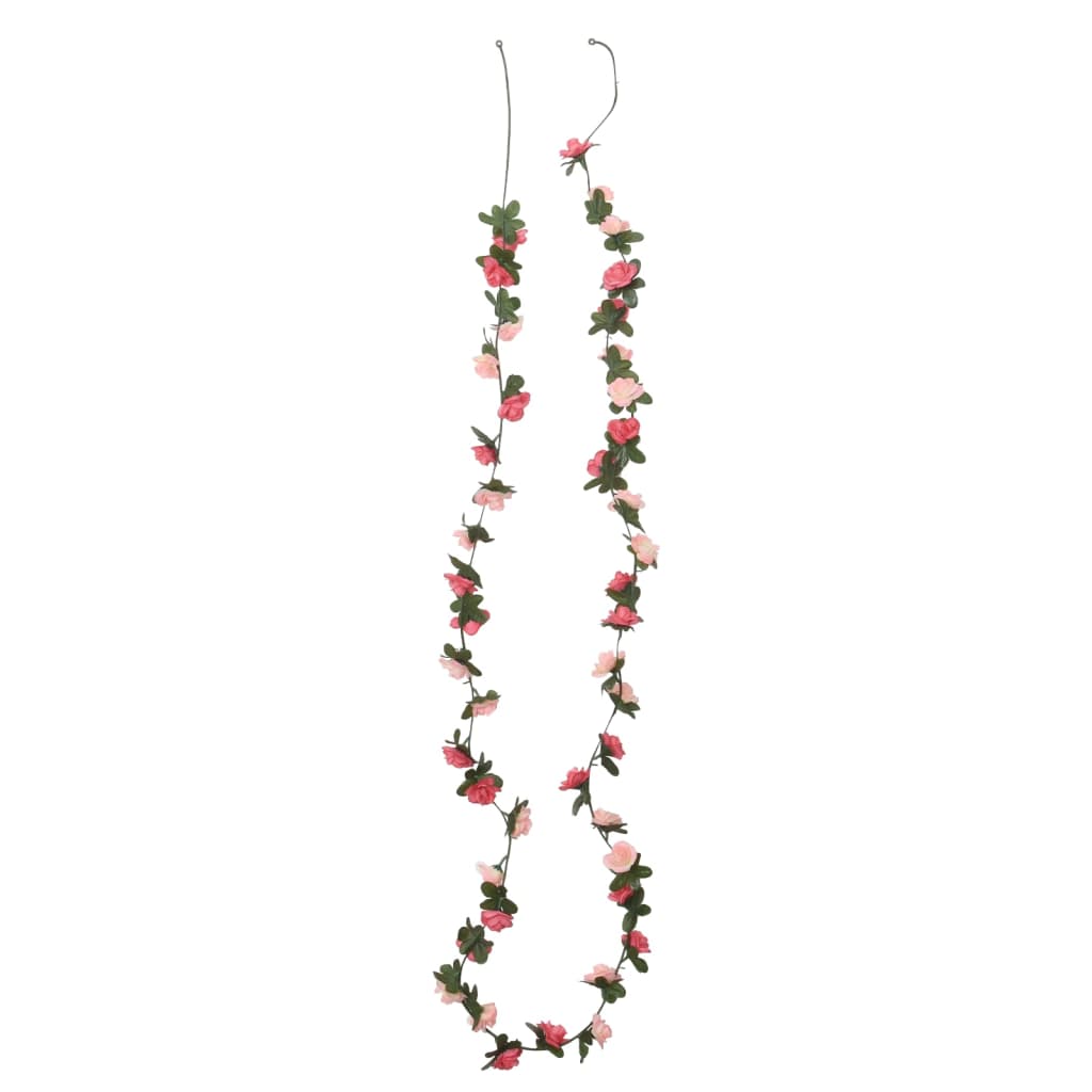 Christmas Flower Garlands 6 pcs Rose 240 cm