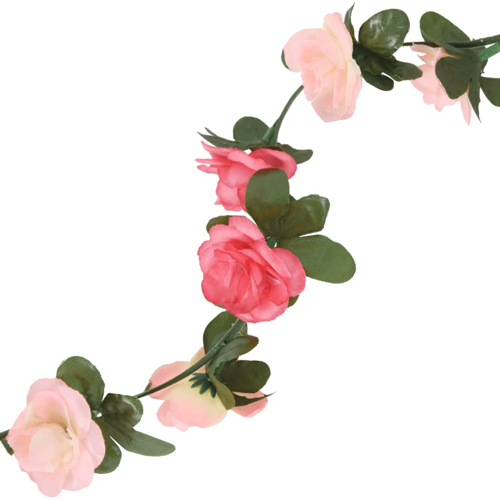 Christmas Flower Garlands 6 pcs Rose 240 cm