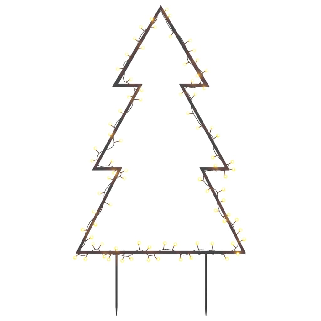 Christmas Light Decoration with Spikes Tree 80 LEDs 60 cm