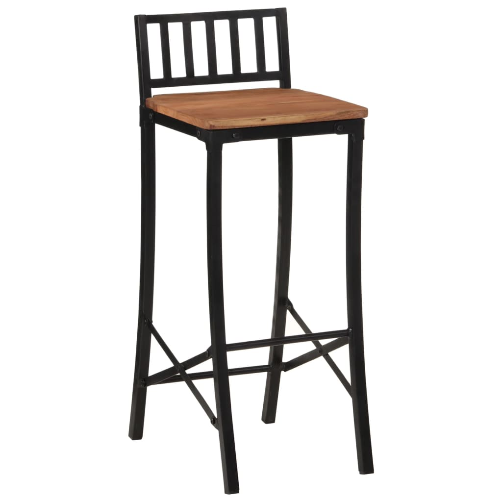 Bar Chairs 4 pcs Solid Wood Acacia