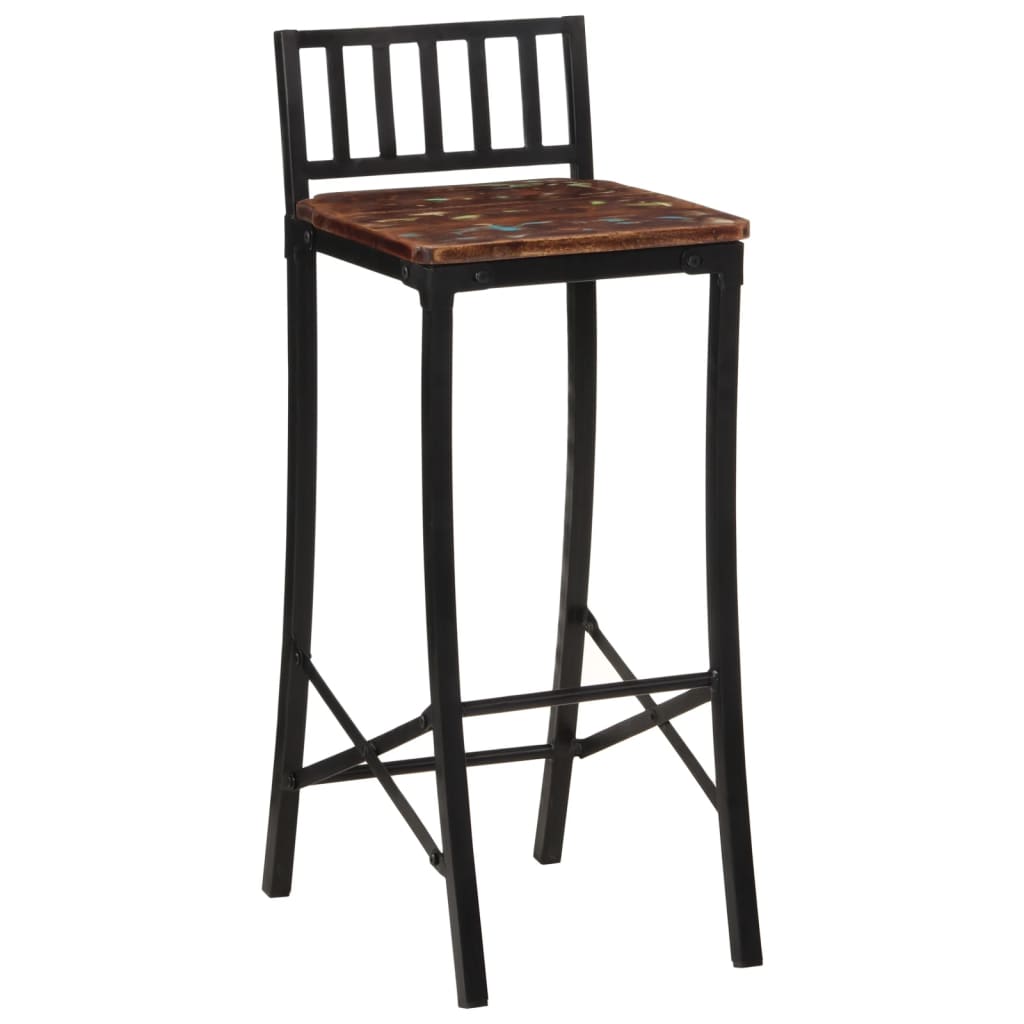 Bar Chairs 4 pcs Solid Wood Reclaimed