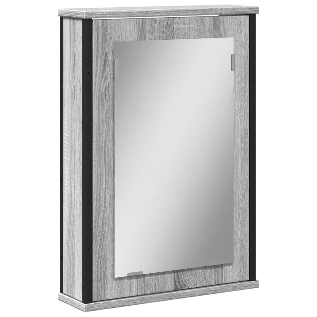 Bathroom Mirror Cabinet Grey Sonoma 42x12x60 cm Engineered Wood