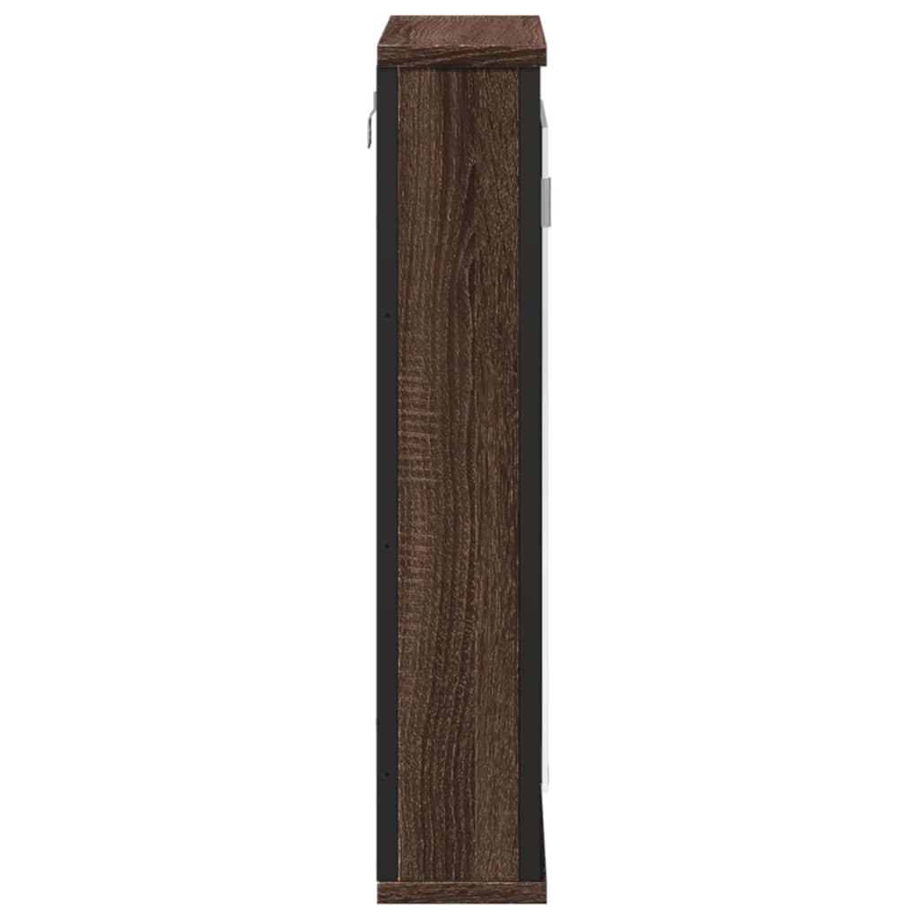 Bathroom Mirror Cabinet Brown Oak 42x12x60 cm Engineered Wood