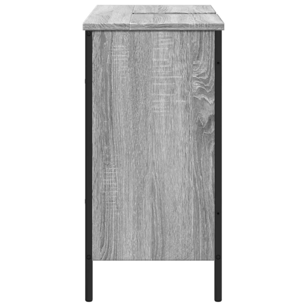 Bathroom Sink Cabinet Grey Sonoma 80x30x60 cm Engineered Wood