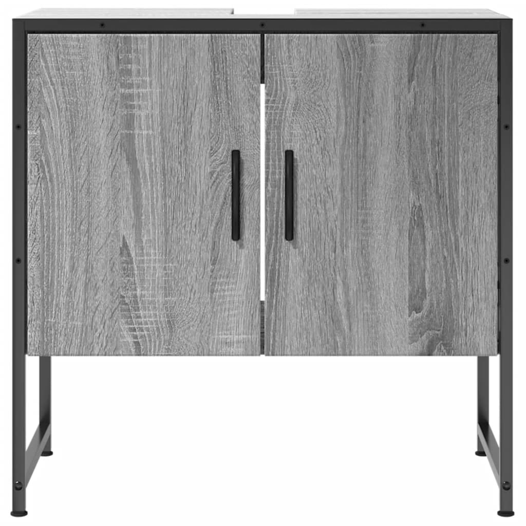 Bathroom Sink Cabinet Grey Sonoma 60x33x60 cm Engineered Wood