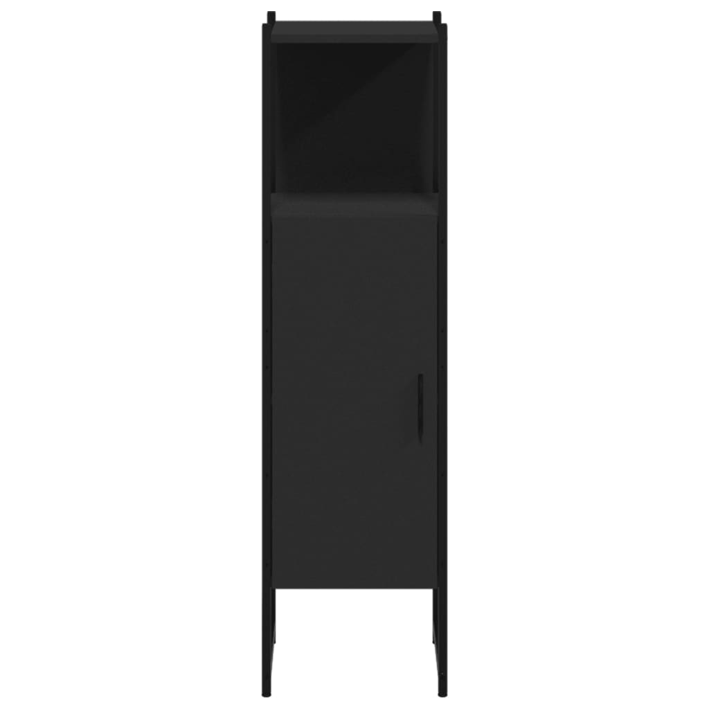 Bathroom Cabinet Black 33x33x120.5 cm Engineered Wood