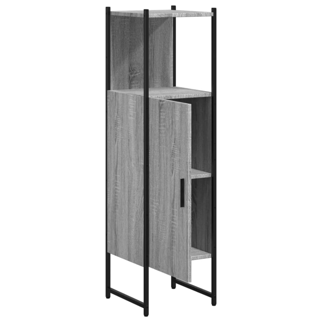 Bathroom Cabinet Grey Sonoma 33x33x120.5 cm Engineered Wood