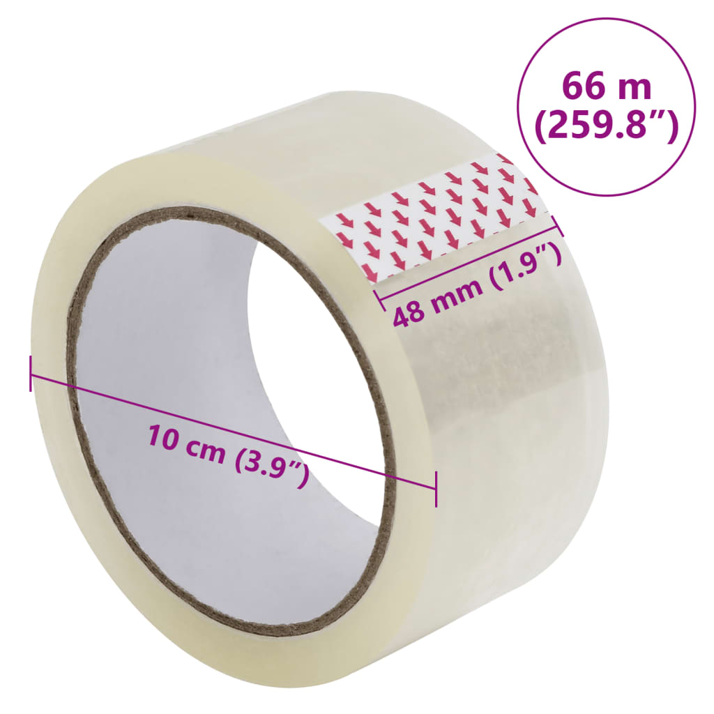 Packaging Tape 36 pcs Transparent 48 mm x 66 m