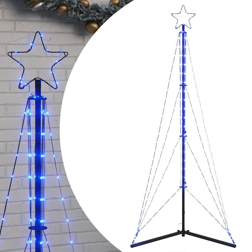 LED Christmas Tree 363 LEDs Blue 182 cm