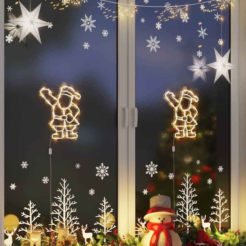 Christmas Lights Santa Silhouette 2 pcs 35 LEDs Warm White