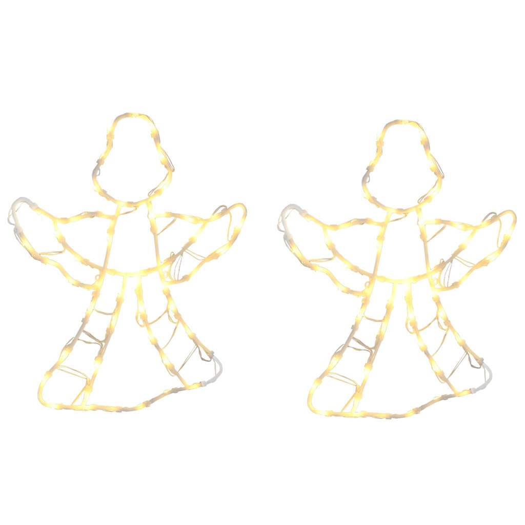 Christmas Lights Angel Silhouette 2 pcs 50 LEDs Warm White