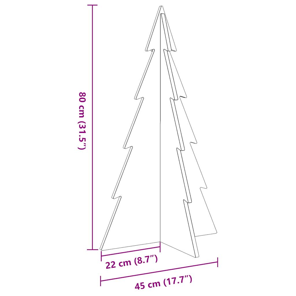 Wooden Christmas Tree for Decoration White 80 cm Solid Wood Pine