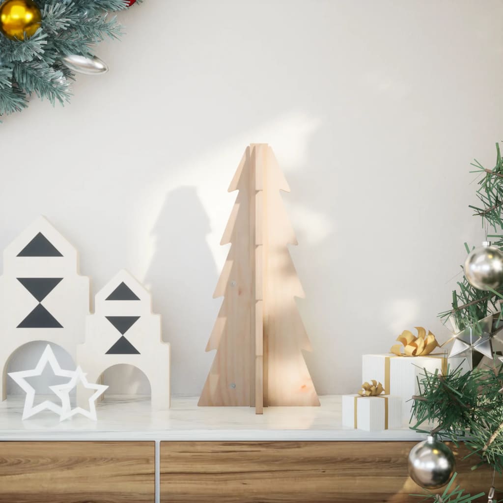 Wooden Christmas Tree for Decoration 49 cm Solid Wood Pine