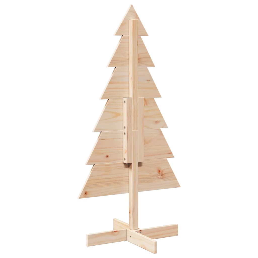 Wooden Christmas Tree for Decoration 120 cm Solid Wood Pine