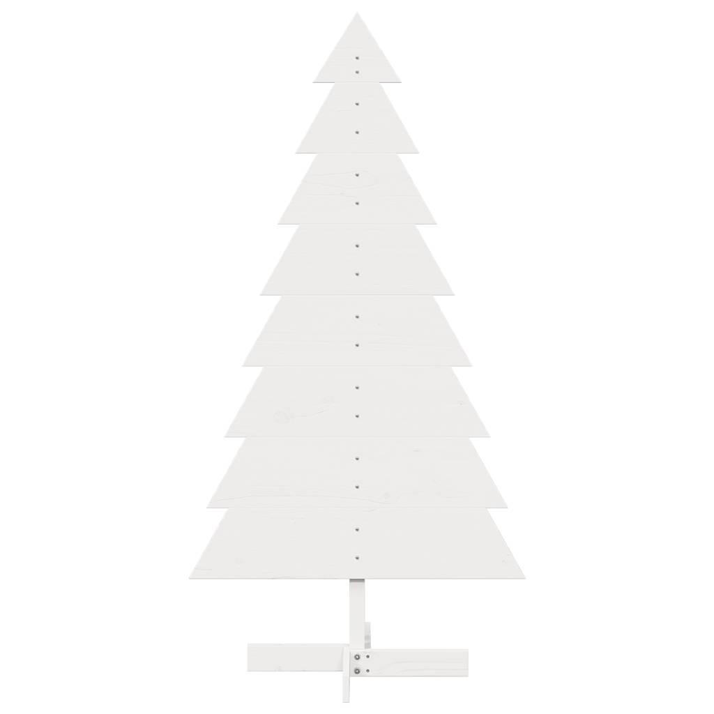 Wooden Christmas Tree for Decoration White 150 cm Solid Wood Pine